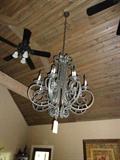 Heavy wrought iron chandelier
