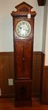 antique oak grandmother clock