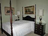 Beautiful Mahogany 4-Post Full Bed, Night Stands