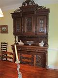 Magnificent Heavily Carved 1860's Breakfront