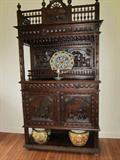 Heavily Carved Antique Breakfront-Early 1800's.