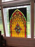 Antique Stain Glass Window from Lambertsville NJ Church
