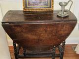 Early Drop Leaf Table with turned legs - c. 1850's. Purchased at 
Chelsea Manhatten.