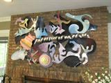 #6 - Huge Metal Wall Scupture - signed Zaluski - 60" W X 40" H