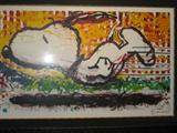 #25 - Tom Everhart - "Snoopy" Serigraph/Raised Seal/Signed 30" X 50" COA