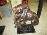 #50 - Off Remington Bronze- "Rattlesnake" - 23 1/2" High