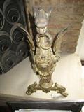 #7 Antique Brass Dragon Andirons