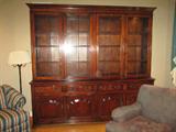 Wonderful Head Master Library Cabinet from Wales hand rubbed Bees Wax finish. Measures 93"L X 20" D X 84" H