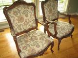 Carved Floral Arm Chairs purchased at Miller Topia