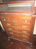 Cabinet for Antique Disk Player .... Glass Enclosed
Box on Top for Music Box