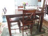 Raymour & Flanigan Dining Table with High Stool Seating