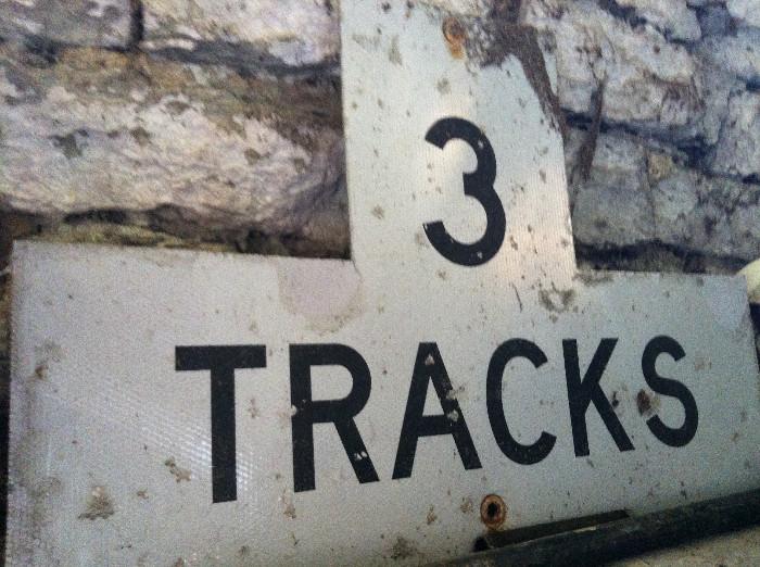 Old RR Crossing Track Sign