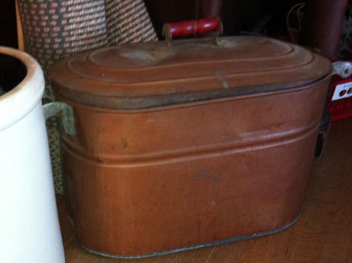 Old Copper Boiler with Lid