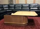 Large coffee table with slide open top and inside storage area by Lane.