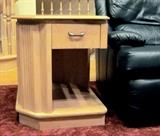 Set of two Lane end tables with one drawer and slide top for additional table space