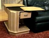 Set of two Lane end tables with one drawer and slide top for additional table space
