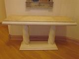 Console/Sofa Table by Century, ash veneer with stone top