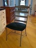 Gun metal side chair - matches counter stools