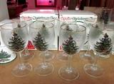 Spode Christmas wine glasses