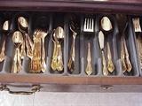Gold plated flatware