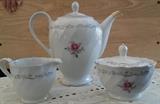 Royal Swirl Fine China - Tea Pot, Sugar & Creamer
