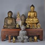 Antique Chinese group of Tibetan Buddhas