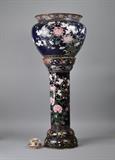 Antique Chinese Large  Cloisonne Jardiniere and Pedestal