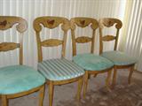 Four Table Chairs with Roosters