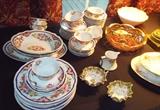 ANTIQUE CORONATION CHINA JAPAN DINNERWARE AND NIPPON HANDPAINTED SUGAR AND CREAMER