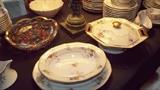 ANTIQUE THEODORE HAVILAND LIMOGES FRANCE "JEWEL" PORCELAIN DINNERWARE SERVICE FOR 12