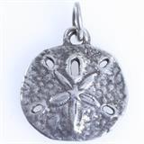 Estate James Avery sterling silver sand dollar charm: 9/16", 1.2 gms