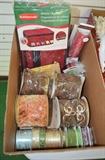 Box Lot-Christmas Ribbons & Organizer