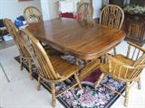 1977 Open Hearth dining room table and chairs
