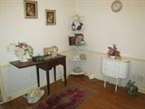 Sewing machine, & a Martha Washington sewing stand