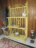 Nice vintage wicker bakers rack