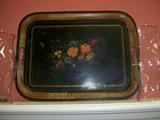 19th C. Hand Painted Tole Tray
