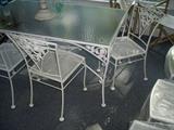 Vintage Iron Table with 8 chairs
