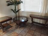 Three piece Coffee table, End Table and Sofa Table