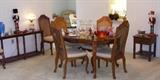 dining room table and six chairs