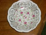 Lefton china pierced bowl