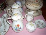 old Meisen china, chocolate set and other pieces
