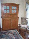 wonderful antique pine cabinet - 2 pcs - not a marriage and slider/rocker