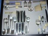 sterling flatware set and additional pieces including some K. Stieff Rose pattern