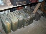 Military gas cans, amo. boxes