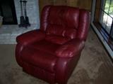 Red leather recliner