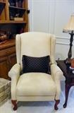 Beautiful Wing Back Chair and Accessories