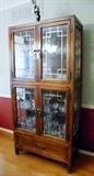 Oriental China Cabinet full of Crystal