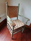 Primitive green buttermilk paint chair
