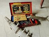 Erector set, vintage airplane toys