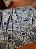 1800's blue and white coverlet